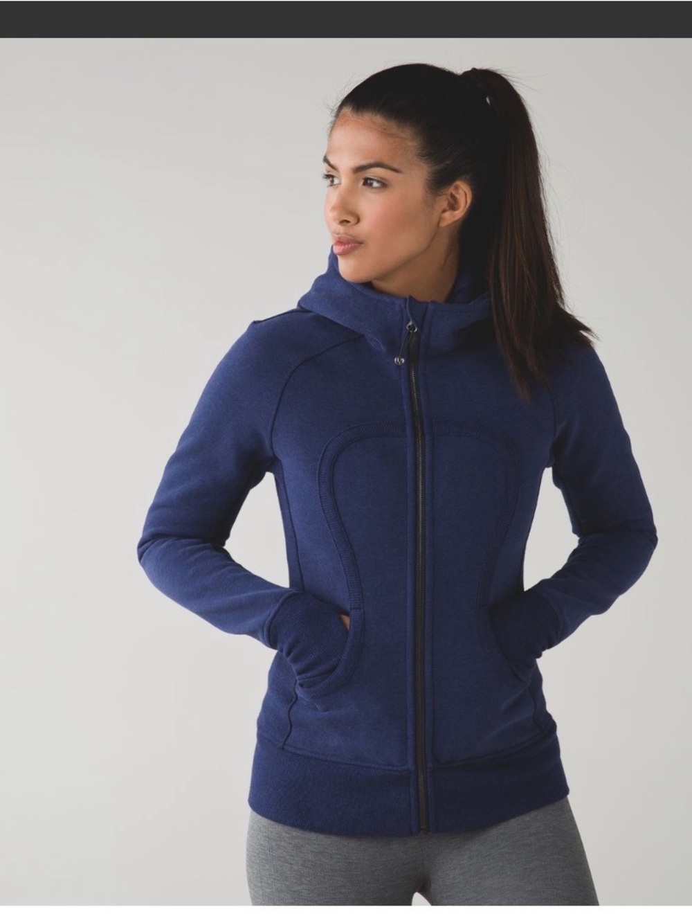 lululemon athletica Navy Blue Full-Zip Hoodie